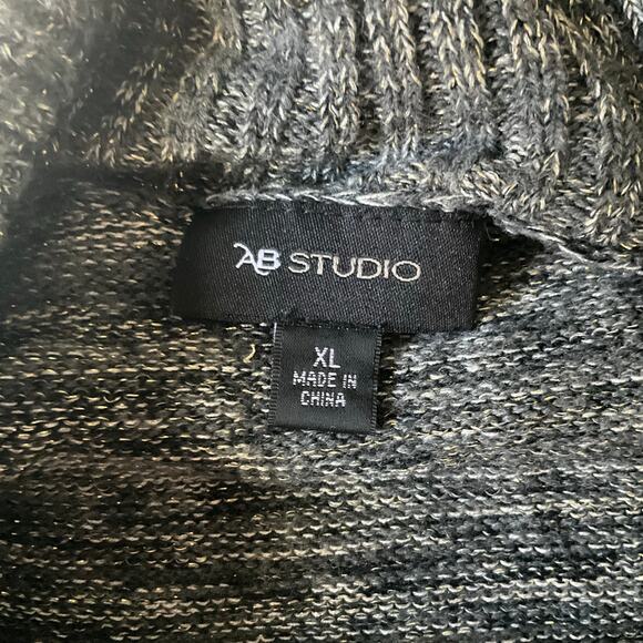 AB Studio Women’s Long Sleeve Turtleneck Sweater size XL. solid Gray, Mute Shine - Picture 5 of 7